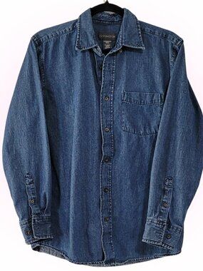COVINGTON WOMEN'S BUTTON-DOWN COTTON DENIM SHIRT EUC S